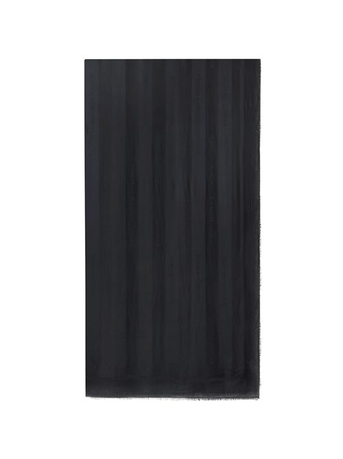 Foulard in viscosa e modal con righe jacquard Nero Elisabetta Franchi | SC14F61E2110